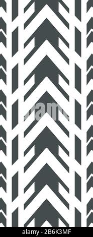 Icona glyph nera del battistrada del cingolo. Marchi dettagliati di pneumatici per automobili e motociclette. Stampa della ruota per auto invernale. Percorso pneumatici per veicoli fuoristrada. Simbolo di silhouette acceso Illustrazione Vettoriale