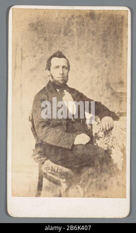 She DrTheodorus, Gn Dr.Theodorus Beekhuis, Wirdum Oggetto tipo : foto carte-de-visite Objectnummer: RP-F-F21559 Produttore : fotografaf: Eduard Fuchs (vermeld op Object) dating: 1859 - 1870 Dimensions: Geheel: H 105 mm × b 61 mm Foto Stock