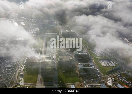 Krupp-Guertel in via Altendorfer nel distretto Westviertel di Essen, sede della ThyssenKrupp AG, vista aerea, 20.11.2013, Germania, Nord Reno-Westfalia, Ruhr Area, Essen Foto Stock