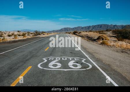 Route 66 vecchia strada Foto Stock