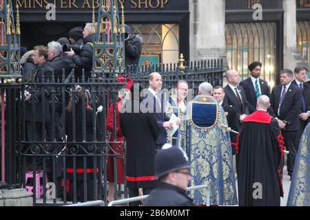 Londra, Regno Unito - 09/03/2020: Prince William e Kate Middleton partecipano al servizio del Commonwealth Day a Westminster Abby, Londra. Foto Stock