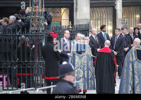 Londra, Regno Unito - 09/03/2020: Prince William e Kate Middleton partecipano al servizio del Commonwealth Day a Westminster Abby, Londra. Foto Stock