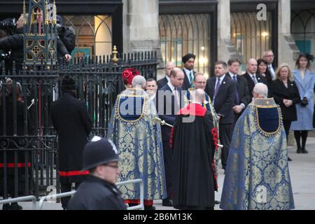 Londra, Regno Unito - 09/03/2020: Prince William e Kate Middleton partecipano al servizio del Commonwealth Day a Westminster Abby, Londra. Foto Stock