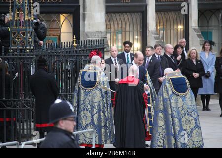 Londra, Regno Unito - 09/03/2020: Prince William e Kate Middleton partecipano al servizio del Commonwealth Day a Westminster Abby, Londra. Foto Stock