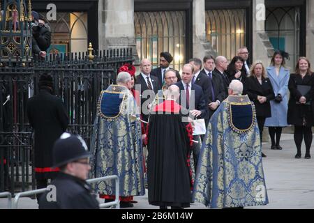 Londra, Regno Unito - 09/03/2020: Prince William e Kate Middleton partecipano al servizio del Commonwealth Day a Westminster Abby, Londra. Foto Stock