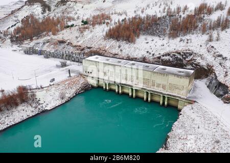 Centrale Idroelettrica Di Burfellsvirkjun, Thjorsardalur, Islanda Foto Stock