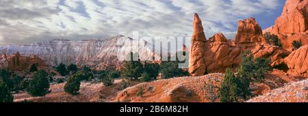 Formazioni rocciose di arenaria, Kodachrome Basin state Park, Utah, Stati Uniti Foto Stock