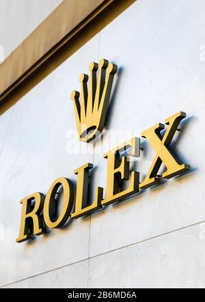 Rolex negozio al dettaglio. Foto Stock