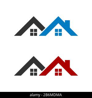 Home Immobiliare Modello Di Logo Illustrazione Design. Vettore EPS 10. Foto Stock