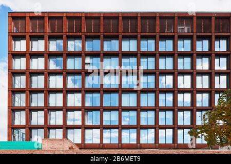 Retro dell'edificio. Williamsburg Hotel, New York City, Gli Stati Uniti. Architetto: Michaelis Boyd Associates Ltd, 2018. Foto Stock