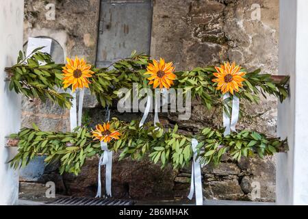 Istantanee della festa degli agrumi a Cannero Riviera, Verbania, Lago maggiore, Piemonte, Italia Foto Stock