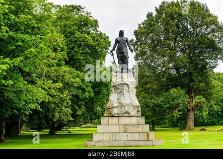 Statua Di Oliver Cromwell, Wythenshawe Park, Manchester Foto Stock