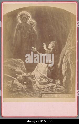 Fotoreproductie van de tekening door Arthur Grottger uit de serie Litouwen, voorstellende een Mens met een visioen in een mijn Fotoreproductie van de tekening door Arthur Grottger uit de serie Litouwen, voorstellende een Mens met een visioen in een mijn Object Type : kabinetfoto reproductie Mernummer / Iscrizioni: Naam, recto: ‘[...]Zufert [...] ‘[...]KrakoWie: ’naam, vero, gestempeld:   Vosmaer’ fabbricante : fotograf: Anoniemnaar tekening van: Artur Grottger (vermeld op object) dating: CA. 1870 - ca. 1890 Materiale: Fotopapier karton Techniek: Albuminedruk Dime Foto Stock