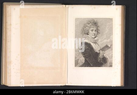 Fotoreproductie van een prent naar een schilderij, voorstellende een portret van Josefa Hortensia FügerHortensia Füger (titel op object) Object Type : fotomechanische afdruk reproductie bladzijde Objectnummer: RP-F-2001-7-778-1 fabbricante : fotografaf: Anoniemclichémaker: Kaiserlent-Königlich Militärgeographisches van Kernop Pfeiffer (vermeld op object)naar schilderij van: Friedrich Heinrich Füger (vermeld op object) Appuntamenti: CA. 1878 - in di voor 1883 Materiale: Papier Techniek: Eliogravure dimensioni: Pent: H 164 mm × b 125 mm Oggetto: Ritratto di attore Foto Stock