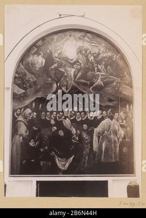 Fotoreproductie Van Schilderij El Greco, Begrafenis Conte Orgaz, Sto Tome, Toledo Riproduzione Fotografica Della Pittura El Greco, Sepoltura Conte Orgaz, Sto. Tome, Toledo Tipo Di Proprietà: Fotografie numero articolo: RP-F-F01139-CW Produttore: Fotografo: Anonimo Data: CA. 1850 - ca. 1880 caratteristiche Fisiche: Stampa albume: Soggetto albuminedruk: Cerimonia funeraria Foto Stock