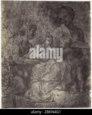 Fotoreproductie van tekening Raphael uit Castello di Windsor, Maria Met Jezus, Elizabeth Met Johannes Riproduzione fotografica del disegno Raphael dal Castello di Windsor, Mary and Jesus, Elizabeth Johannes Tipo Di Proprietà: Fotografie numero articolo: RP-F-F25400-AR Produttore : fotografo: Charles Thurston Thompson Data: 1857 caratteristiche Fisiche: Stampa albumen: Stampa albumen stampa approvvigionamento e legale Foto Stock