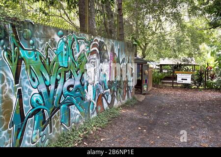 dh Kuranda Village CAIRNS AUSTRALIA animazione per passeggiate a baldacchino nella foresta pluviale Foto Stock