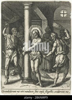 Geseling van Christus Passie en wederopstanding van Christus (serietitel) Passio et Resvrreciso DN Iesv Christi (serietitel) Cristo, legato ad un pilastro, foggato dai soldati. La stampa ha un latino caption manufacturing manufacturing: Printmaker: Adriaen Collaertuitgever: Adriaen CollaertPlats manufacturing: Antwerp Date: 1570 - 1618 Caratteristiche Fisiche: Materiale di automobile: Tecnica di carta: Engra (processo di stampa) dimensioni: Foglio: H 86 mm × W 64 mm Soggetto: Flagellation dai soldati, Christchurch Solitamente legato ad una colonna (Matteo 27:26; Marco 15:15; Giovanni 19:1) Foto Stock