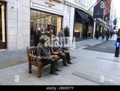 Statua di Churchill e Roosvelt a Mayfair Foto Stock