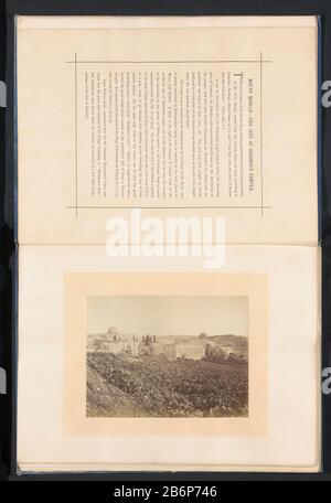 Gezicht op Jeruzalem vanaf de Zion Vista di Gerusalemme dal Zion Oggetto tipo : foto pagina numero articolo: RP-F 2001-7-1584-3 Produttore : fotografo: Horatio Herbert Kitchener Luogo fabbricazione: Zion dating: CA. 1870 - ca. 1875 Materiale: Carta Tecnica: Pressione dell'albumina dimensioni: Immagine: H 150 mm × W 198 mm Oggetto: Vista della città in generale; "Veduta" Foto Stock