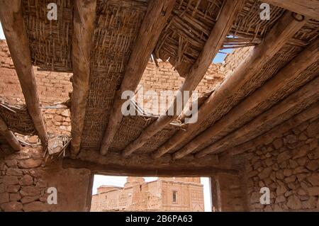 GOST città Belchite, villaggio distrutto durante la guerra civile spagnola. Casa rovinata dai bombardamenti nel 1937. Foto Stock