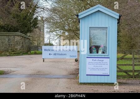 Hardwick Hall vicino a Chesterfield, Derbyshire, Inghilterra, Regno Unito Foto Stock