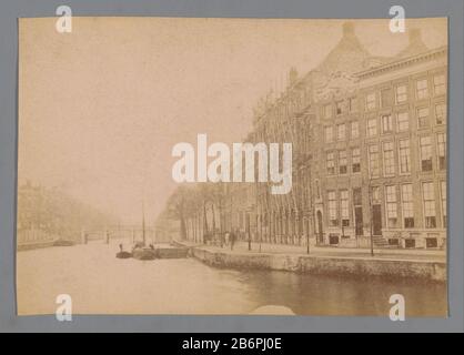 Gezicht op de Keizersgracht in Amsterdam Visualizza il Keizersgracht in Amsterdam Property Type: Photographs Item number: RP-F F19565 Iscrizioni / marchi: Annotation, vero, scritto a mano: 'Keizersgracht before Raamhuisstr./ Amsterdam / (No 177 non ancora a 175 ge [.. .] and) Manufacture Creator: Photographer: Anonymous Place manufacture: Amsterdam Data: 1850 - 1900 Materiale: Carta Tecnica: Albumen stampa dimensioni: Foto: H 92 mm × W 134 mm Oggetto: Canali, acqua (in città) Dove: Keizersgracht Foto Stock