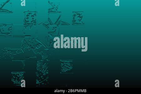 Grafica astratta in teal Foto Stock