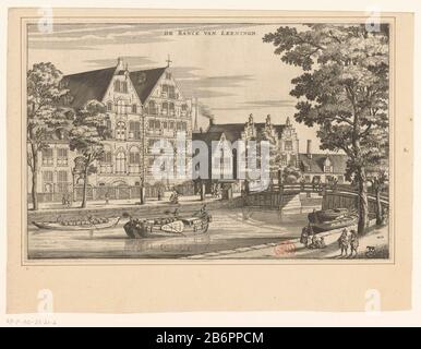 Gezicht op de Stadsbank van Lening te Amsterdam De Banck van Leeningh (titel op Object) Vista Del Prestito della Banca Città, noto anche come il lombardo di Amsterdam. Produttore The Oudezijdsvoorburgwal: Printmaker Jacob van Meurs (possible ), editore: Jacob van Meurs (possible) editore: Joachim Nosche (possible) Luogo fabbricazione: Amsterdam Data: 1663 - 1664 Materiale: Tecnica della carta: Dimensioni dell'incisione: Bordo della lastra: H 193 mm × W 295 mmToelichtingHuidige Stato della stampa utilizzato anche in: Gallant, Olfert. Storico Beschry der stadt Amsterdam waer in voornaemste storie (dopo un breve verhael di Gansch ho Foto Stock