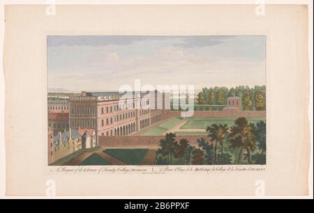 Gezicht op de Trinity College Library te Dublin a prospect of the Library of Trinity College, Dublin (titel op Object) View of the Trinity College Library in Dublino prospect of the Library of Trinity College, Dublin (title Object) Property Type: Print Optics picture Item number: RP-P-1932-429 Manufacturer : Publisher: Robert Slayer (possibile) printmaker: Mfg. Parrprentmaker: James Mason in drawing: Joseph Tudor Place manufacture: Publisher: London Print Author: England Print Author: England Date: 1753 caratteristiche Fisiche: Colored etching material: Paper watercolor Technique: Etching / bru Foto Stock