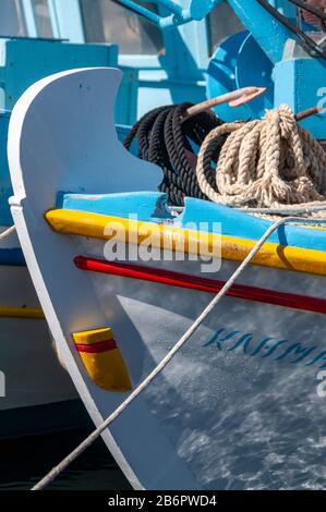 Dettaglio barca Symi Greek Islands Grecia Foto Stock