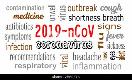 Wuhan coronavirus 2019-nCoV Concept. Pericoloso coronavirus cinese nCoV. Foto Stock