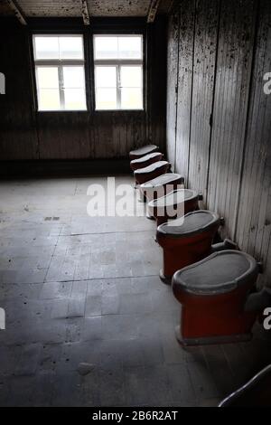 Settembre 2019 nel campo di concentramento di Sachsenhausen, Germania Foto Stock