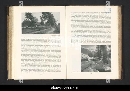 Gezicht op een boerderij aan een landweg Visualizza un'azienda agricola su una strada di campagna tipo di oggetto: Fotomeccanica stampa pagina numero articolo: RP-F 2001-7-968-6-168 Produttore : fotografo: Max Lorenz (edificio elencato) clichémaker: Riffarth & Co Meisenbach ( possibile) Luogo fabbricazione: Berlino Data: 1898 - o per 1903 Materiale: Tecnica della carta: Autotipia dimensioni: Stampa: H 77 mm × W 139 mmToelichtingPent pagina 268. Oggetto: Strada agricola (edificio), sentiero Foto Stock