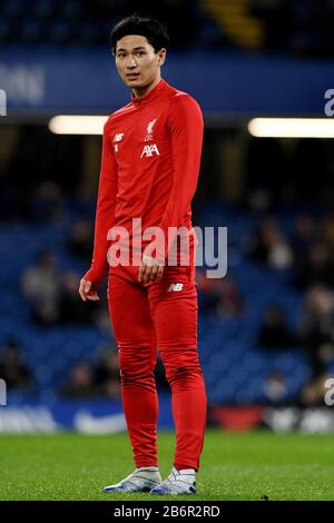 Takumi Minamino di Liverpool - Chelsea v Liverpool, The Emirates fa Cup Fifth round, Stamford Bridge, London, UK - 3rd March 2020 solo per uso editoriale - si applicano le restrizioni di DataCo Foto Stock