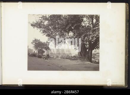 Gezicht op een Haven in India ha incontrato op de voorgrond een dikke boom Parte di Travel Album registrazioni di revisione dove: Condizioni in India, Germania, Svizzera e Francia. Produttore: Fotografo: Anonymous place manufacture: India Date: CA. 1865 - ca. 1875 caratteristiche Fisiche: Albume materiale di stampa: Carta Tecnica: Albume dimensioni di stampa: Foto: H 179 mm × W 229 mm Oggetto: Porto (+ città (-paesaggio) con figure, personale) Dove l'India Foto Stock