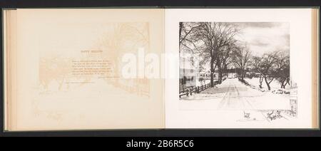 Gezicht op een laan Met bomen en huizen in New England Visualizza un viale di alberi e case nel New England Tipo Di Proprietà: Fotomeccanica stampa pagina numero articolo: RP-F 2001-7-1036-4 Iscrizioni / marchi: Iscrizione, stampa frontale, stampato 'Happy Hollow. (...) Manufacture Creator: Photographer: Anoniemclichémaker: A. W. Elson & Co.Plats manufacture: Photographer: New Englandclichémaker: Boston Data: CA. 1880 - o per 1890 Materiale: Carta Tecnica: Dimensioni della fotoincisione: Stampa: H 179 mm × W 224 mm Oggetto: Corsia, vicolo casa dove: New England Foto Stock