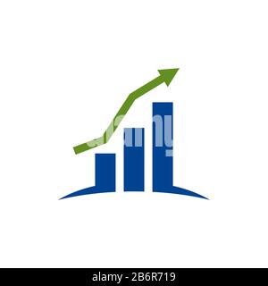 Modello Di Logo Di Consulenza E Finanza Di Borsa Progetto Eps 10 Foto Stock