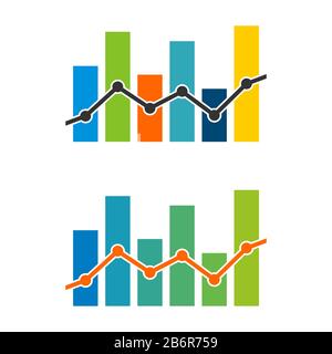 Modello Di Logo Di Consulenza E Finanza Di Borsa Progetto Eps 10 Foto Stock