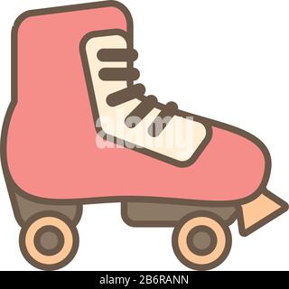 icona a forma di blocco giocattolo per bambini skate roller Illustrazione Vettoriale