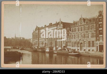 Gezicht op het Rokin in Amsterdam Gezicht op het Rokin in Amsterdam Oggetto tipo : kabinetfoto Objectnummer: RP-F-00-760 Iscrizioni / Merken: Opschrift, vero, handgeschreven: ‘Het Rokin, ziende op het voormalige sint Bernardus Hofje en op de gebouwen der Nederlandsche Bank aan de Oude Turfvermarkt, Roempkin: ‘Vosmaer’nummer, vero, handgeschreven: ‘270’ fabbricante : fotograaf: AnoniemPlaats fabbricante: Amsterdam Dating: CA. 1880 - ca. 1900 Materiale: Fotopapier karton Techniek: Daglichtcollodiumzilverdruk dimensioni: Foto: H 95 mm × b 157 mm Oggetto: Bankcans, acque Foto Stock