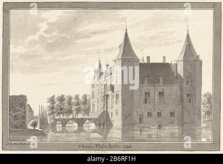 Gezicht op het kasteel Nederhorst te Nederhorst den Berg Visualizza del Castello Nederhorst a Nederhorst den Berg Tipo Di Proprietà: Disegno numero Oggetto: RP-T-1892-A 2498 Iscrizioni / marchi: Data, destra: '1731' fabbricante : artista: Abraham de Haen (II) Datato : 1731 caratteristiche Fisiche: Matita, penna o pennello in materiale grigio: Carta inchiostro matita Tecnica: Dimensioni penna / pennello: H 206 mm × W 300 mm Oggetto: Capovolgimenti del Castello o città e villaggi (CON NOME) nomi o edifici storici, siti, strade, ecc. ( CON NOME) Dove: Castello Nederhorst Foto Stock