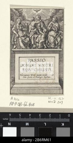 Goddelijke deugden Passie van Christus (seriettel) Passio Domini nostri Iesv Christi (seriettel op Object) Piëdestal met de seriettel in het Latijn. Bovenop zitten de drie goddelijke deugden: Geloof (met kruis), Liefde (met kleine kinderen) en Hoop (met anker). Boven hen de Heilige Geest als duif. Produttore : prentmaker: Hieronymus Wie: Rix (vermeld op object)naar eigen ontwerp van: Hieronymus Wierix (vermeld op object)uitgever: Hieronymus Wierix (vermeld op object)verlener van Privilege: Joachim de Buschere (vermeld op object)Plaats manufacturing: 1663 o Physpen: 19 Foto Stock