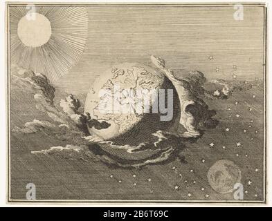 Heelal met aarde, zon, maan en sterren Universo con Terra, sole, luna e stelle tipo Di Oggetto: Picture numero articolo: RP-P-OB-45.755Catalogusreferentie: Van Eeghen 4051 Iscrizioni / marchi: Collector's mark, vero, stampato: Lugt 2228nummer, vero, scrittura a mano in inchiostro marrone '1' Produttore: Stampatore: Car Luogo Fisico: Amsterdam 17 caratteristiche: Incisione; materiale di prova: Tecnica della carta: Incisione dimensioni: Foglio: H 113 mm × W 145 mmToelichtingIllustratie out: Luyken, Jan le storie di schriftuurlyke e le nicchie gelyk dei vecchi e nuovi Alleanze, 2 parti. Amsterdam Foto Stock