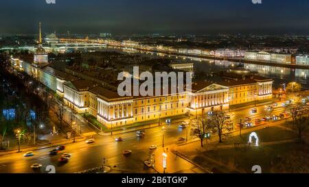 Vista aerea dell'Admiralty Building, San Pietroburgo, Russia Foto Stock