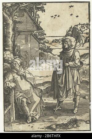 Het bloederige kleed van Jozef aan Jacob getoond The sanguinary robe of Joseph Jacob visualizzati tipo di oggetto: Immagine numero articolo: RP-P-OB-1799Catalogusreferentie: New Hollstein Dutch 188-2 (2) b) Bartsch 4 Iscrizioni / marchi: Collector's mark, vero left, timbrato : Lugt 240 Produttore : incisore Lucas van Leyden Luogo produzione: Olanda Data: 1515 - 1519 caratteristiche Fisiche: Legno materiale: Carta Tecnica: Legno dimensioni: Foglio: H 212 mm × W 145 mm Soggetto il mantello di Giuseppe macchiato di sangue È Portato e mostrato a Giacobbe Foto Stock