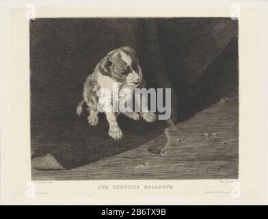 Hond bij een brandende sigaar une Question Brulante (titel op object) Dog at a burning sigaere Question Brul ante (title object) tipo Oggetto: Picture numero articolo: RP-P-OB-59.958 Iscrizioni / marchi: Collector's mark, vero, timbrato: Lugt 2228 Produttore : Stampa Willem Steelink (II ) (edificio elencato) a dipingere di Jan van Essen (edificio elencato) pulsante: SA Roeloffzen & Hübner (proprietà elencata) Luogo di produzione: Amsterdam Data: 1866 - 1928 caratteristiche Fisiche: Incisione con tono su piastra Materiale di collé di chine: Carta collé tecnologia : incisione / tono dimensioni piastra: bordo della piastra: h 174 Foto Stock