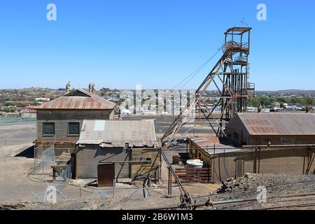 Old Junction Mine, un popolare punto di interesse, Broken Hill, Silvercity, nuovo Galles del Sud, NSW, Australia Foto Stock