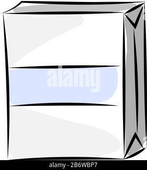 Sacchetto di farina, illustrazione, vettore su sfondo bianco. Illustrazione Vettoriale