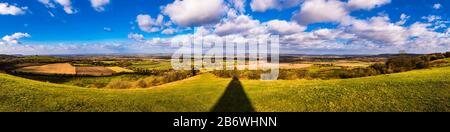 Vista panoramica sulle Chilterns da Coombe Hill, Buckinghamshire, Regno Unito Foto Stock